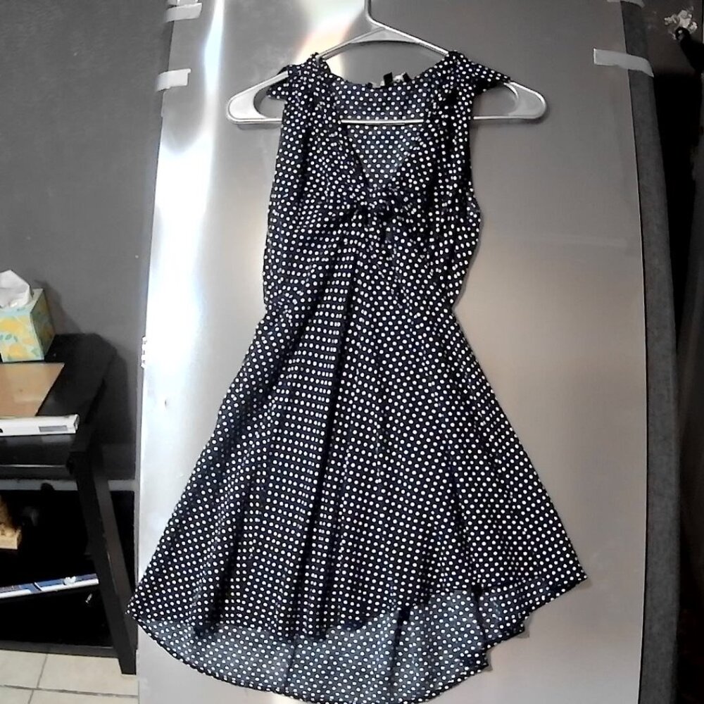 Blue and White Polka Dot Sun Dress